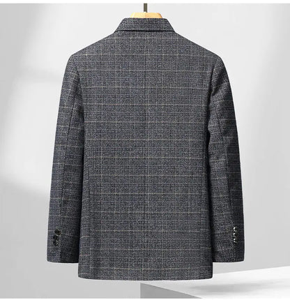 Blazer Autumn and Winter Men's Fashion Business Outdoor Travel Checkered Wedding Youth Slimming Casual High Formal Wear Blazer