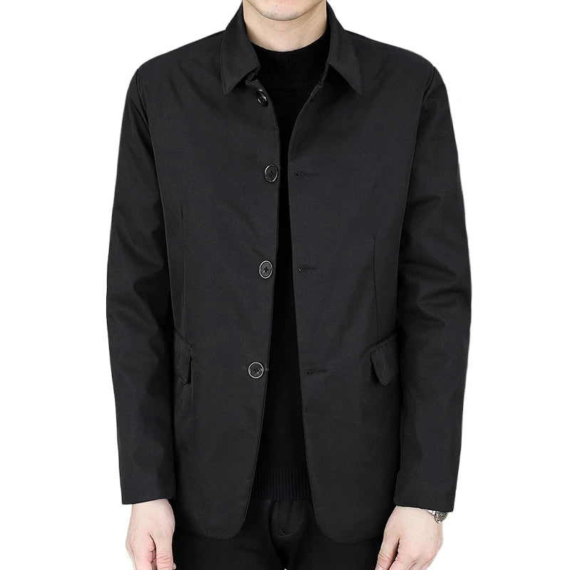 Blazer Men's Business Gentleman Wedding Fashion Best Man Solid Color Slim Fit Casual Mink Velvet with Cotton Thickened Blazer