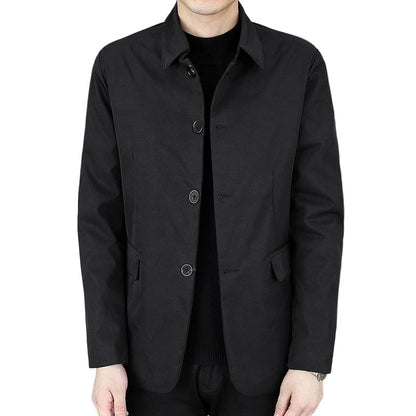 Blazer Men's Business Gentleman Wedding Fashion Best Man Solid Color Slim Fit Casual Mink Velvet with Cotton Thickened Blazer