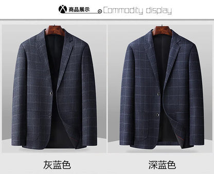 2026 New Style Slim-Fitting Men's Suit Jacket - Solid Color Classic Business Casual Fashion Formal Suit Jacket Top