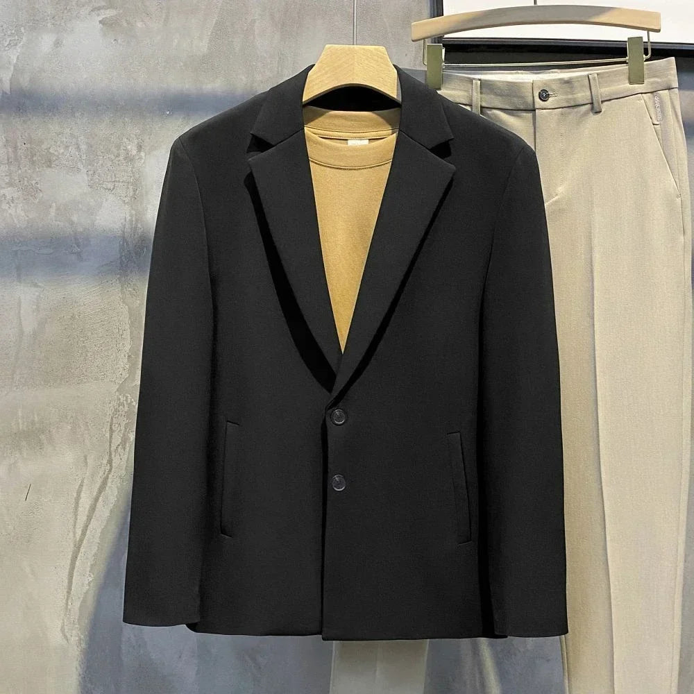 Men's Double Breasted Blazer Korean Style for Banquet and Business