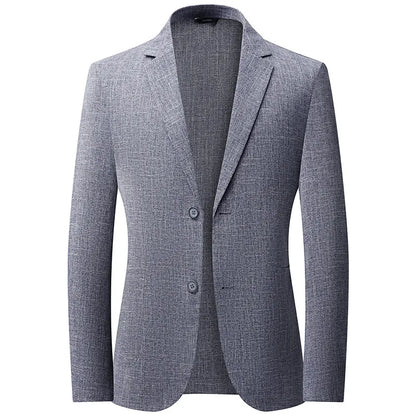 Blazer Summer Men's Fashion Gentleman Korean Version Trendy Performance Banquet Host Casual Ice Silk Sun-protective Clothing