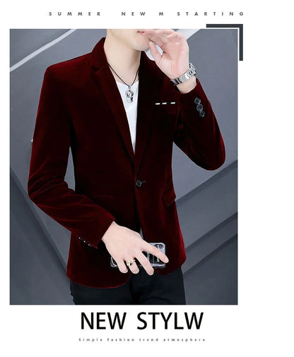 2025 Canary Suit Men's Velveteen Casual Small Suit British Style Business Single West Casual Clothes Trend Youth Handsome Shirt