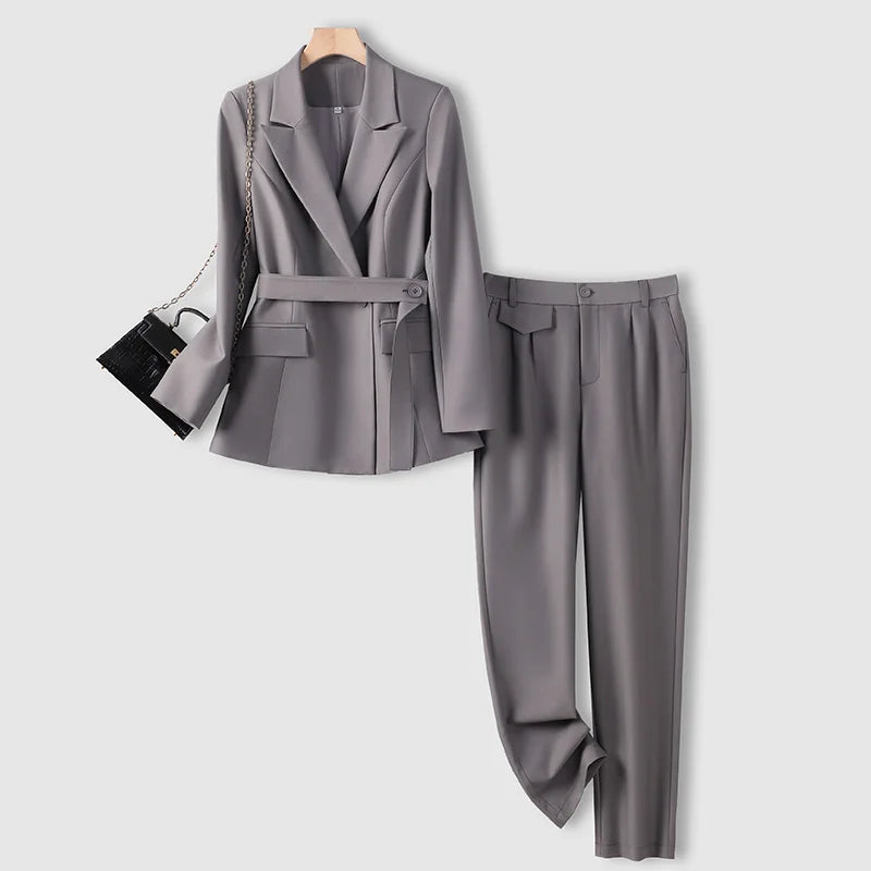 Professional Long-Sleeved Trouser Suits for Women, Fashionable Trousers, High Quality, Show, Elegant, New, Autumn and Winter