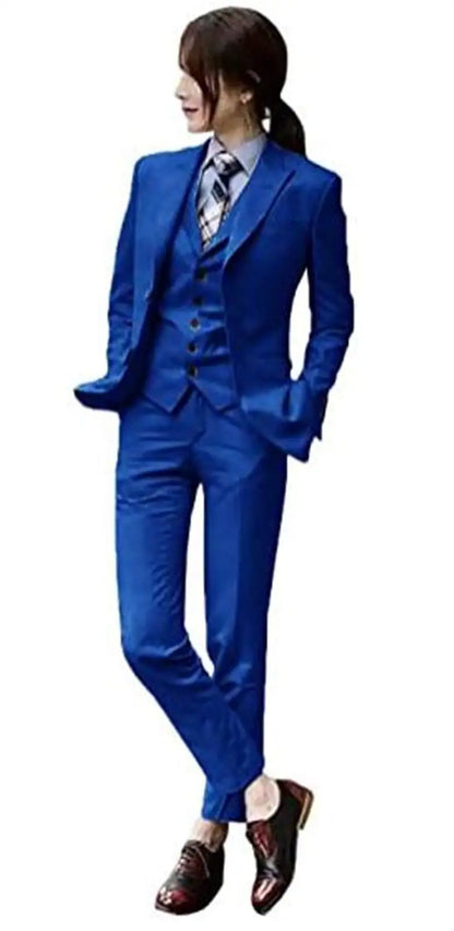 Women's Pant Suit 3-Piece Blazer Set for Formal Office and Wedding Occasions