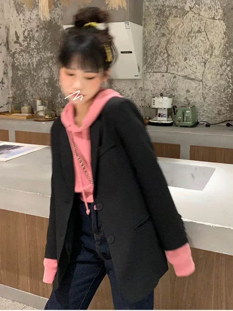 Women's Slim Fit Long Sleeve Blazer Elegant Office Blazer Casual Korean Fashion Street Trend Spring Autumn New