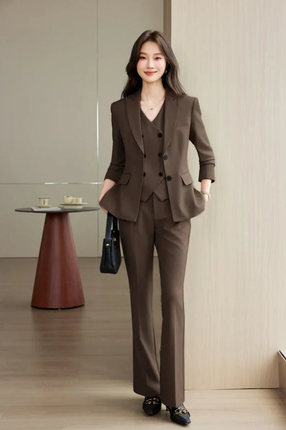 Fashionable Business Women's Outfit High-Quality Two-Piece Set Pants + Suit Jacket Unique Elegance New 2026 Collection