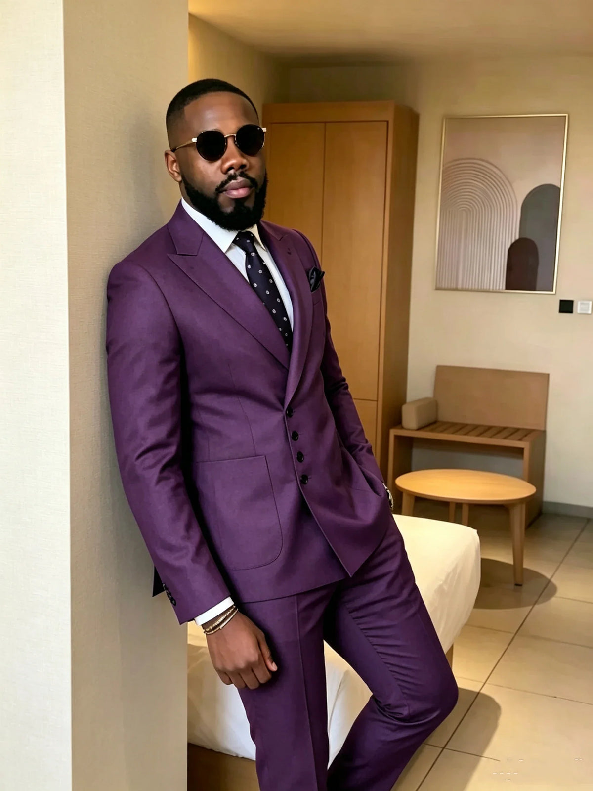 Slim Fit Men's Suits Single Breasted 2 Piece Jacket Pants Sets Wedding Formal Business Dinner Tuxedo High Quality Male Clothing