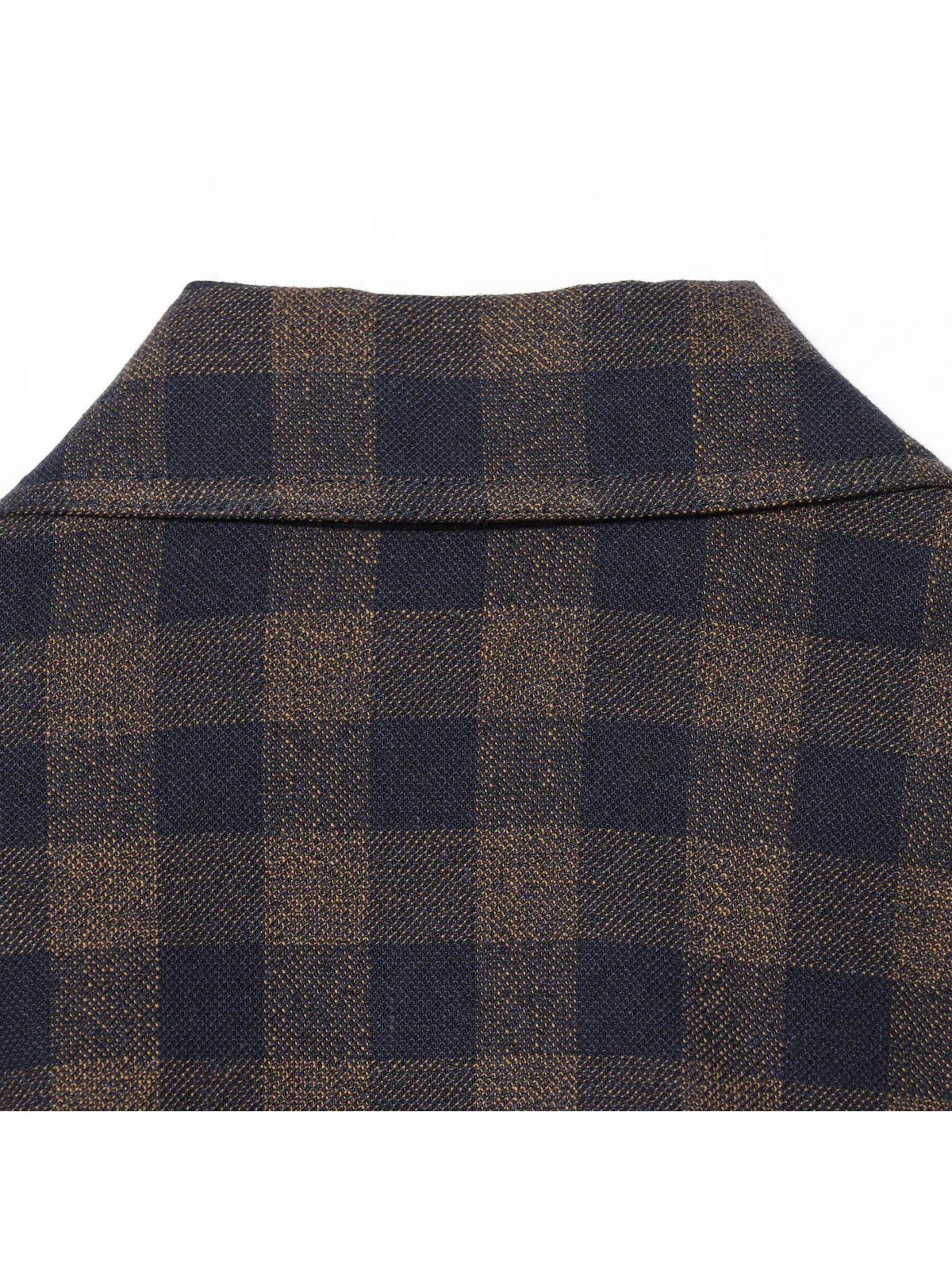 Women Brown Plaid Jacket Coat Vintage Harajuku Streetwear Long Sleeve Blazer Jacket Outerwear 2000s Clothes Spring Autumn 2026