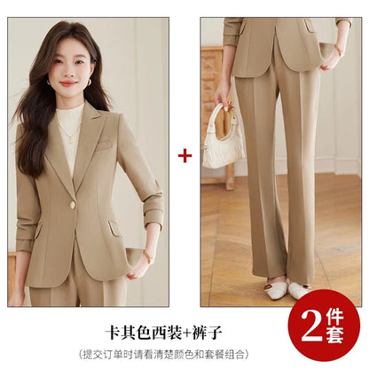 Fashionable professional women's clothing, high quality two-piece pants + blazer. Elegant, exquisite, comfortable