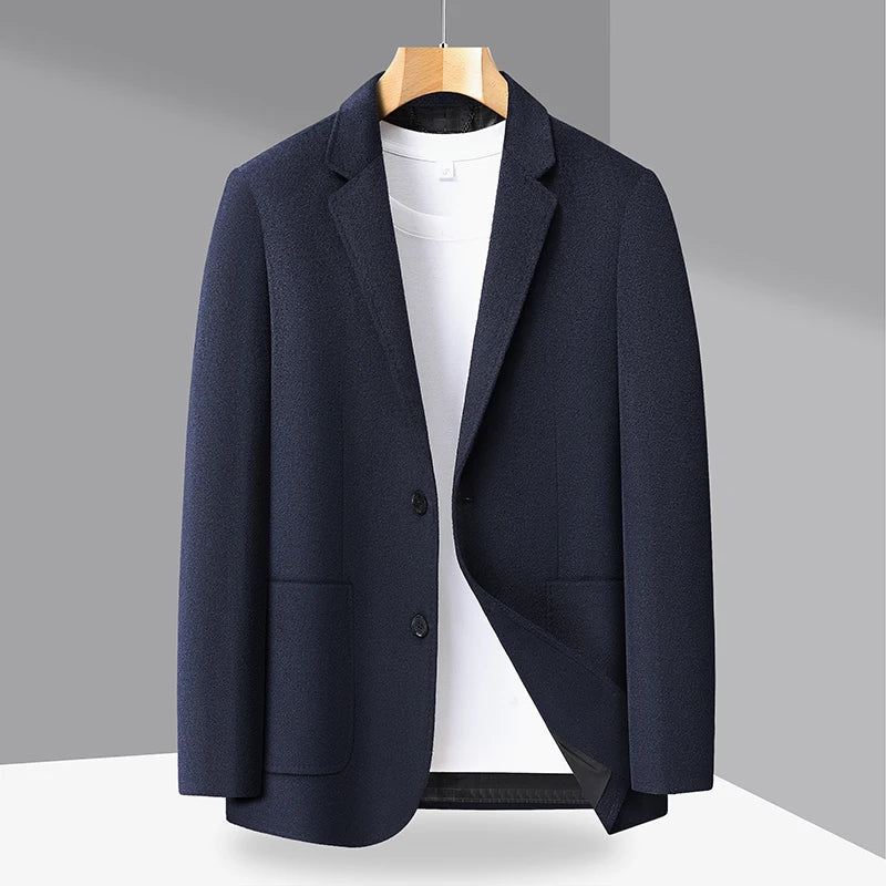 Spring/Summer new men's high-end wool suit jacket - stylish and form-fitting suit top, suitable for home and daily wear.