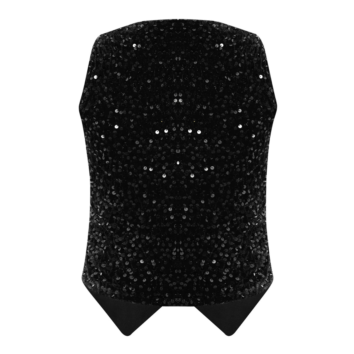Women's Sleeveless Vest Disco Party Tops Clubwear Streetwear Lady V-neck Sequins Vests Fashion Waistcoat Music Festival Outfit