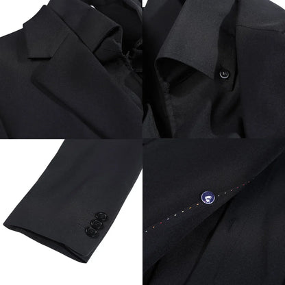 Removable Shirt Fake Two Suit Coats Men Spring Autumn Korean Slim Fit Business Casual Suit Coat Formal Social Party Prom Tuxedos