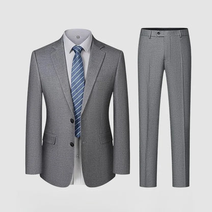 Men's Slim Fit Wedding Suit – 2 & 3 Piece Set in Gray, Navy & Black for Formal Occasions