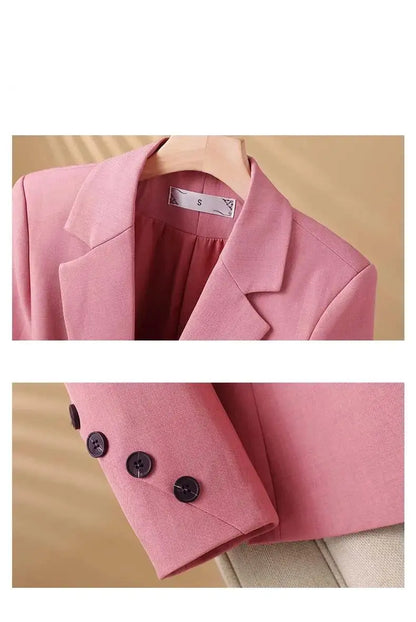 2024 New Suit Coat Women's Korean Style Slim Single Breasted Blazers Office Female Temperament Blazers Jacket Outwear Tops