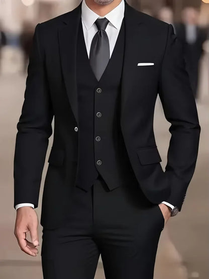 3 Piece Khaki Groom Tuxedo Men Suits for Wedding Business Notch Lapel Blazer Costume Homme Party Suits(Jacket+Vest+Pants)