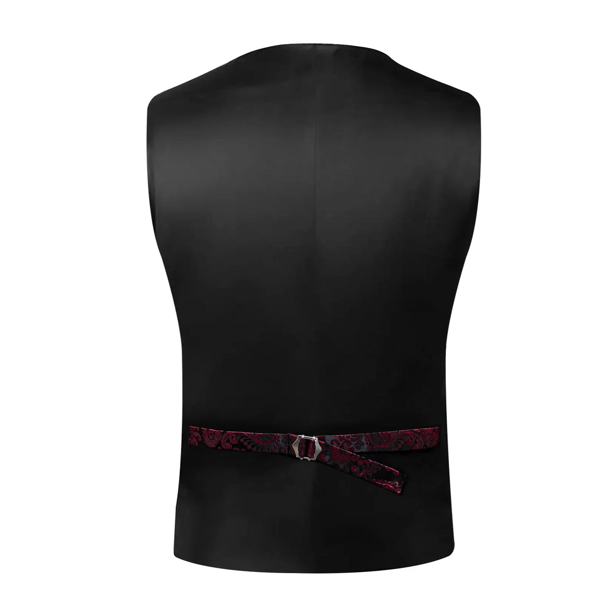 Men's Formal Vest Set with Paisley Pattern, Tie, Pocket Square & Cufflinks for Party & Events