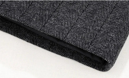 Mens Designer Knitted Wool Stretch Coat Casual Business Handsome Overcoat High Quality Fashion 2024