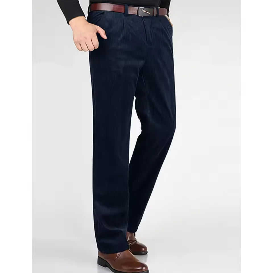 Men's Corduroy Suit 2 Piece – Double Breasted Slim Fit Blazer and Pants for Wedding, Business, and Formal Events