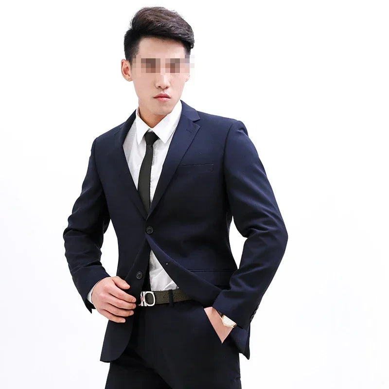 Men's England Style Business Suit – Blazer & Pants Set for Formal & Casual Wear