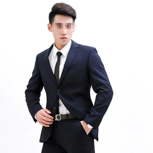 Men's England Style Business Suit – Blazer & Pants Set for Formal & Casual Wear