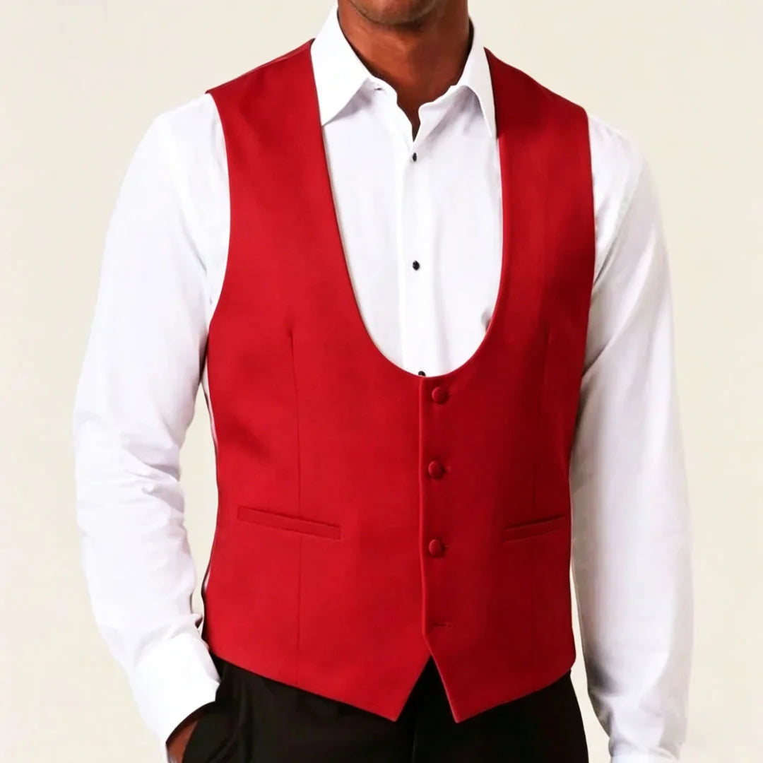 Men's Suit Vest – Single Breasted Waistcoat for Weddings, Business & Formal Events