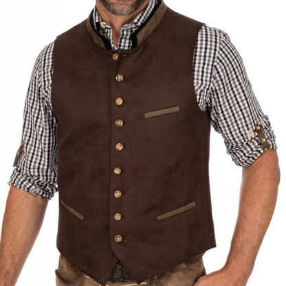 Men's Vest Single Breasted Formal Waistcoat for Wedding Banquet and Business