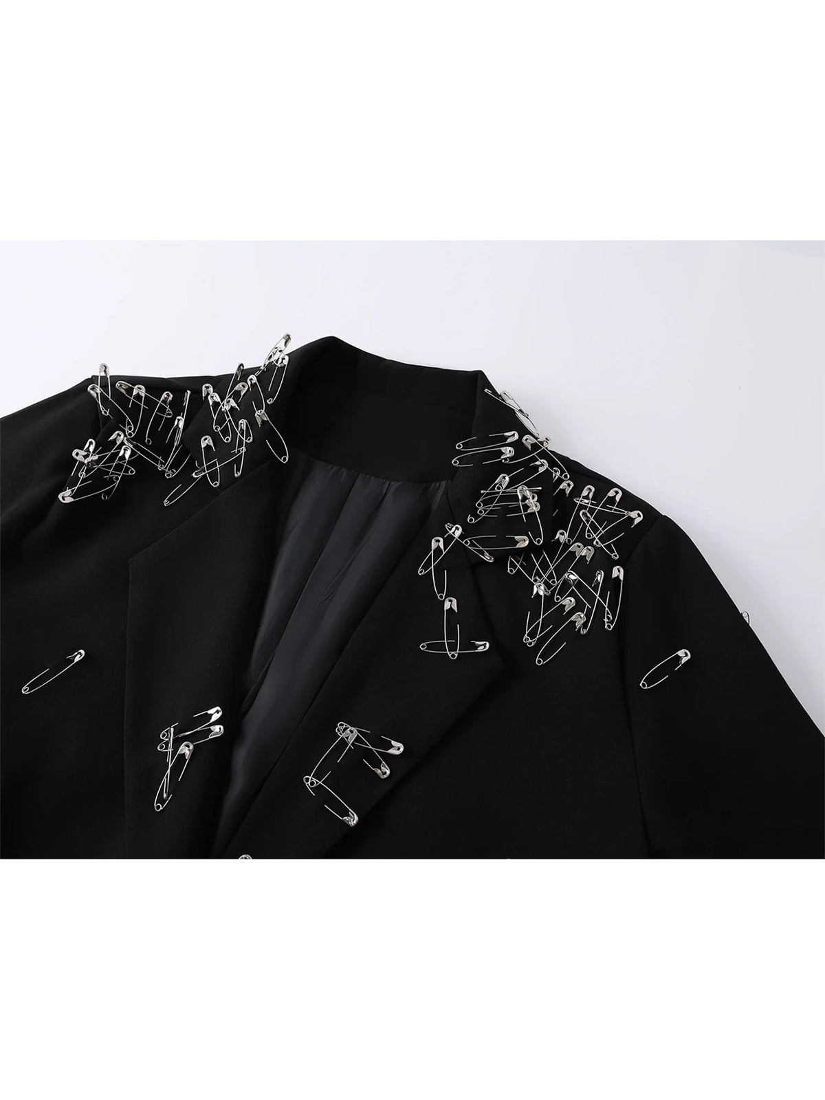 Women Black Gothic Emo Blazer Jacket Vintage Single Breasted Long Sleeve Outerwear Y2k 2000s Chic Fashion Suit Coat Autumn 2025