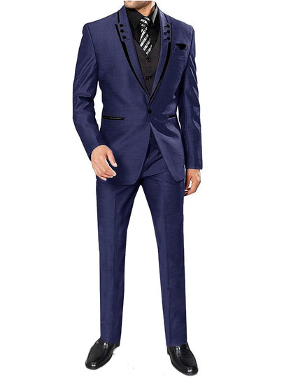 Men's 3 Pieces Suits Wedding Suits One Button Groom Tuxedos Men Leisure Boutique Business Wedding Suit Jacket Pants Vest