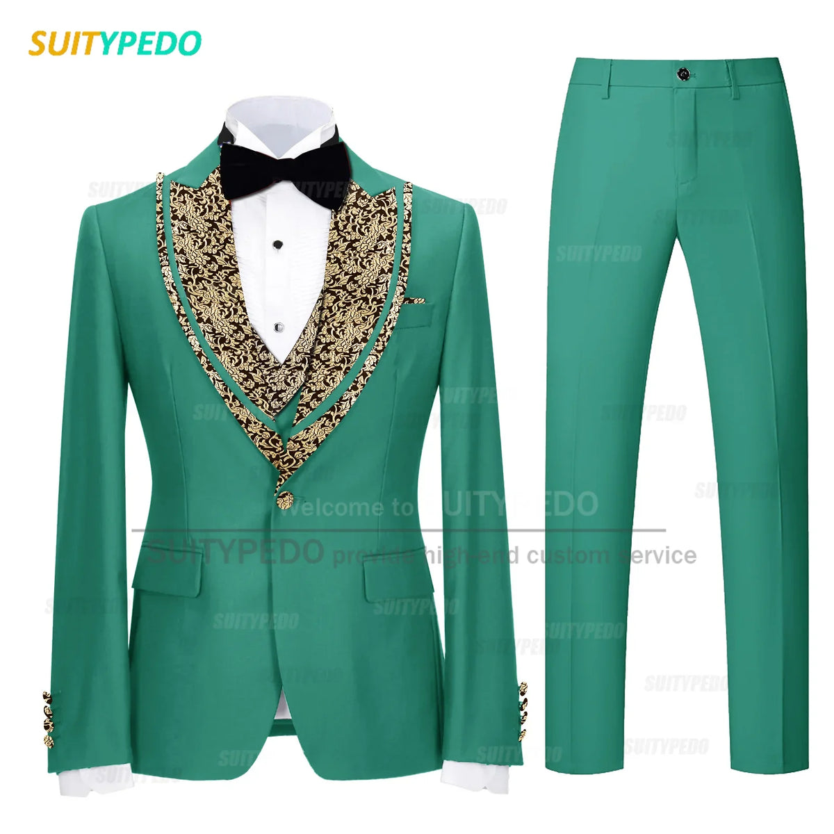 Classic Black Set For Fashion Children Wedding Flower Kid Slim Fit Costumes Formal Party Elegant Blazer Vest Pants 3 Pieces