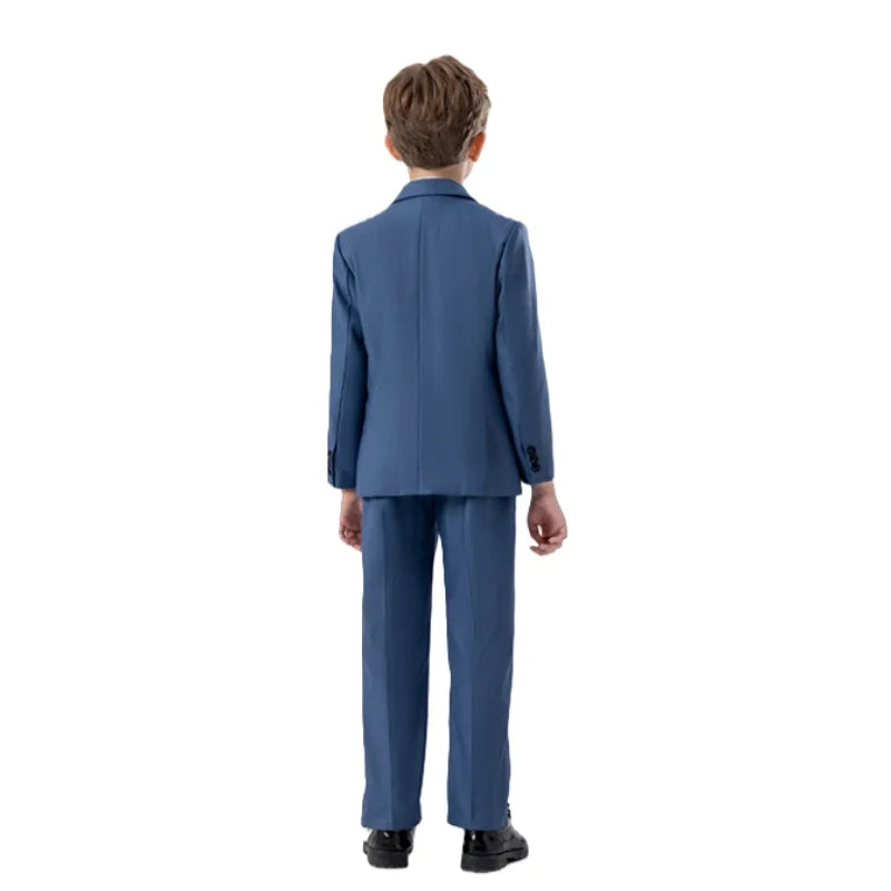 Gentleman Boys Suit Set Kids Blazer Vest Pants Bowtie 4Pieces Party Dress Suit Child's Formal Baptism Birthday Wedding Outfit