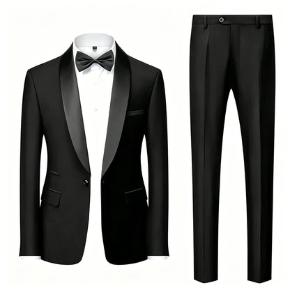 Men's Premium 3 Piece Suit Set Business Casual Blazer Jacket Vest Dress Pants Formal Suit Essential Daily Office Outfit