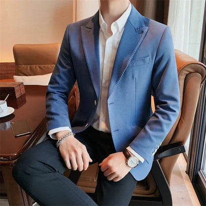 2022 Classic Green Blue Jacket Uniform Groom Tuxedos Mens Wedding Suits Peaked Lapel Man Business Blazer Groomsmen Prom Dress