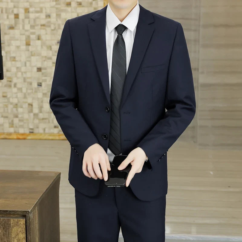Men's Two-Piece Suit Blazer and Trousers for Wedding Business and Smart Casual Occasions