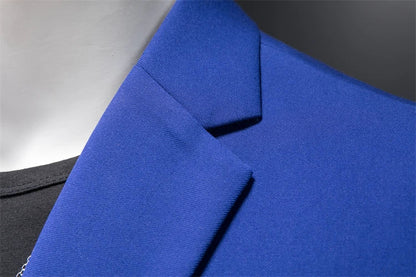 Men's Slim Fit Single-Breasted Blazer for Business Casual and Wedding Occasions
