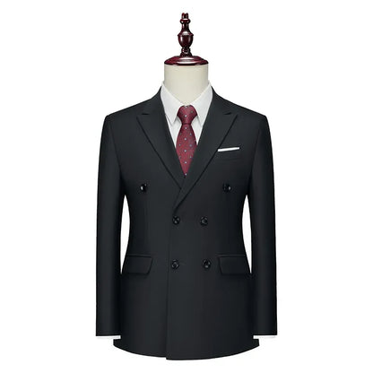 2026 Men Double Breasted Blazer Coats Fashion Solid Mens Wedding Prom Dress Male Business Casual Slim Fit Suits Jacket 6XL