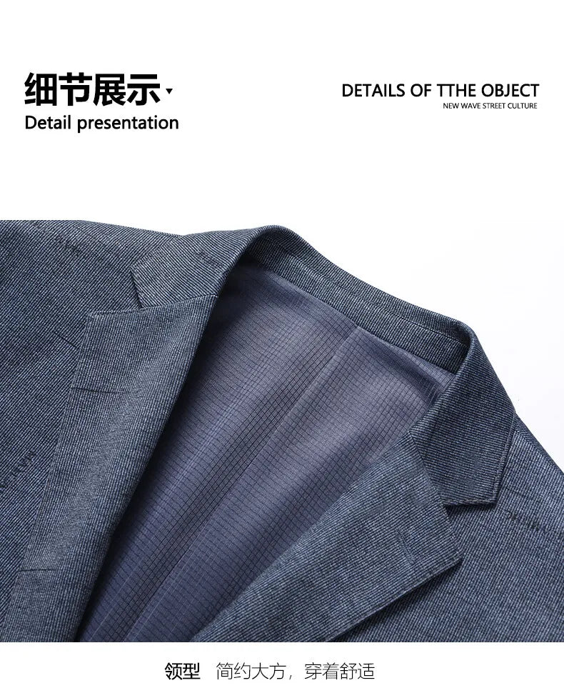 Blazer Men's Fashion Gentleman Business Slimming Performance Banquet Hosting Casual Wedding Anti-wrinkle No-ironing Blazer
