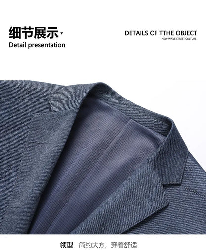 Blazer Men's Fashion Gentleman Business Slimming Performance Banquet Hosting Casual Wedding Anti-wrinkle No-ironing Blazer