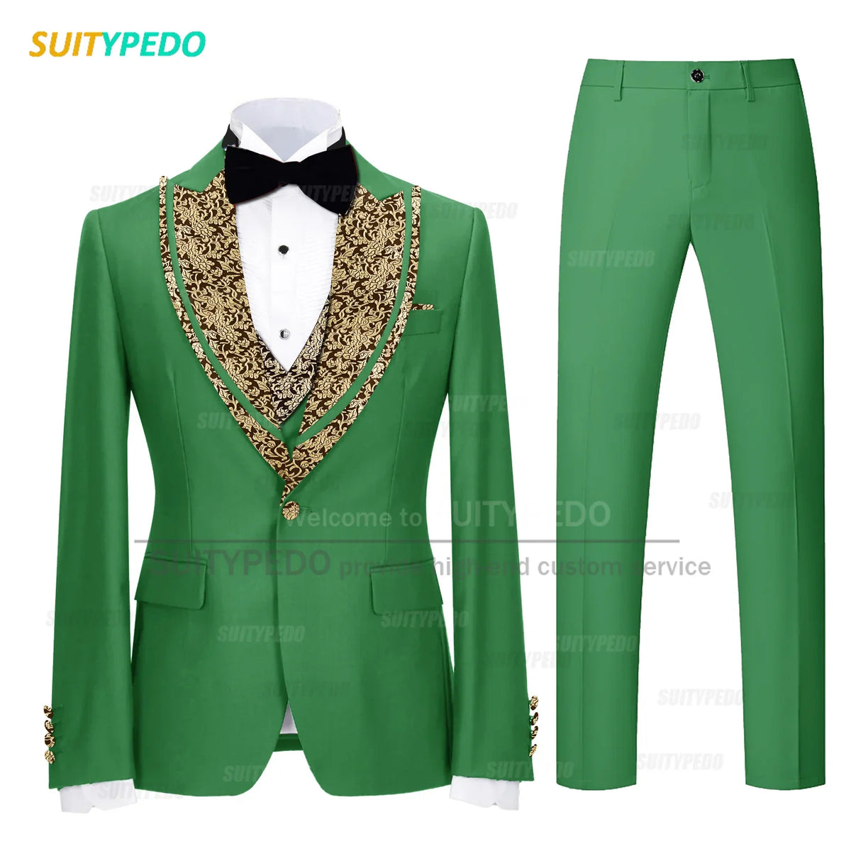Classic Black Set For Fashion Children Wedding Flower Kid Slim Fit Costumes Formal Party Elegant Blazer Vest Pants 3 Pieces