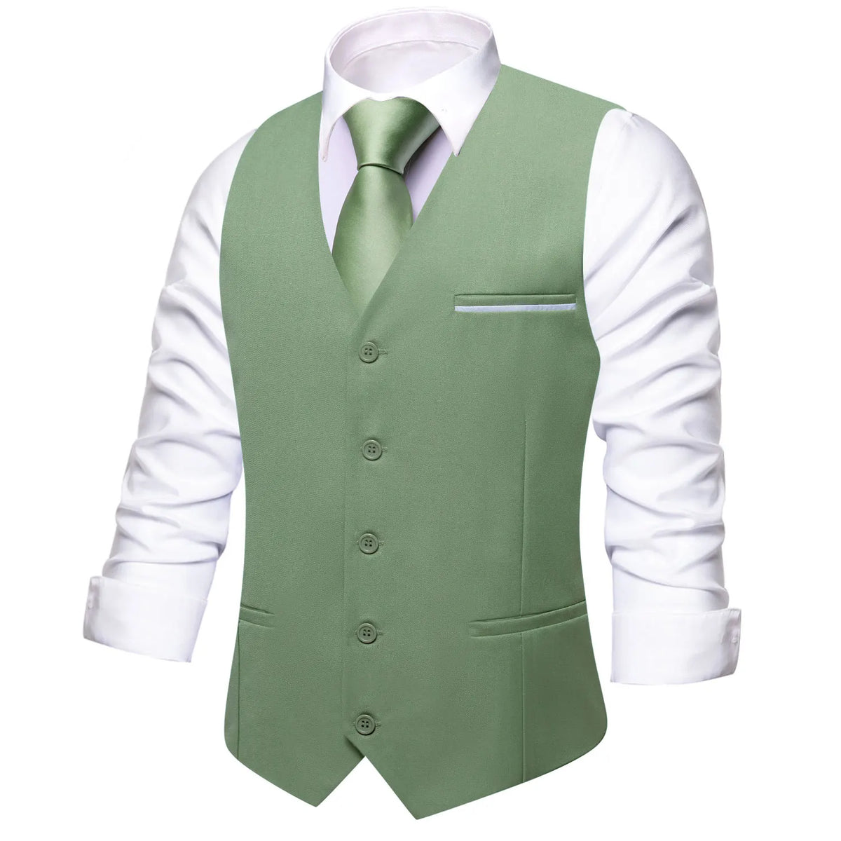 Men's Vest Set — Floral Paisley Waistcoat with Necktie, Pocket Square & Cufflinks for Weddings & Formal Events