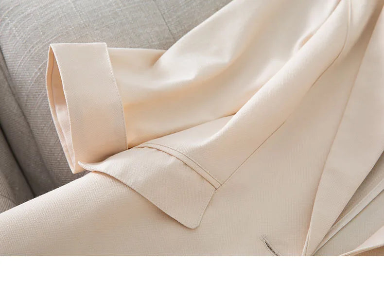 Spring Summer New Style Korean Version Silk Fashion Small Suit Jacket Women Thin Sleeve Seven Button Slim Fit Western Wear