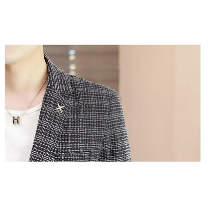 KIDWHXR Suit Coat Man British Style Striped Single-breasted Men Blazer Slim Long Sleeve Comfortable Male Casual Outerwear