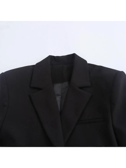 Women's Black Gothic Emo Cropped Bow Blazer Jacket Y2k 2000s Vintage Suit Coat Long Sleeve Single Breasted Outerwear Autum 2025