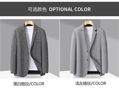 New High-End Soft Comfortable Men's Blazer Slim Fit Fashion Jacket For Young Men Daily Casual Home Wear Outerwear