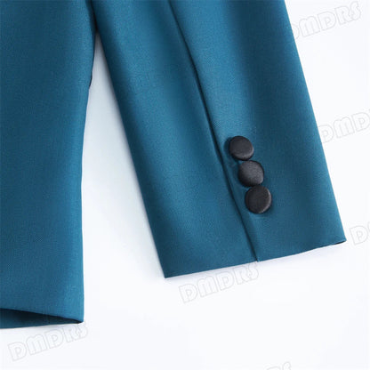 Boys 3-Piece Formal Suit Teal Single Button Kids Wedding Suit