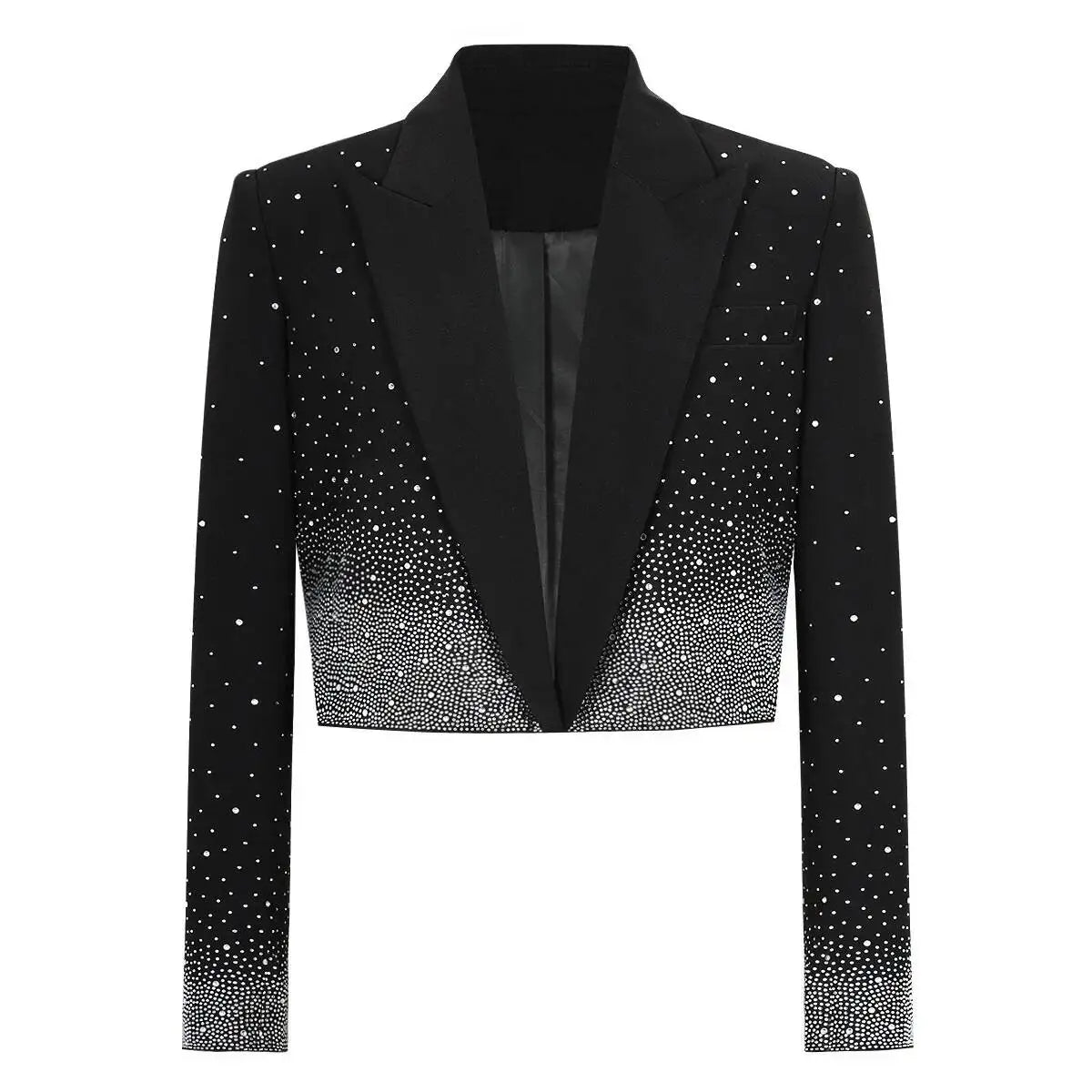 Spring Autumn New Women Niche Design Streetwear Stylish Blazer Fashion Decorated Diamonds Versatile Slimming Jackets HK9494