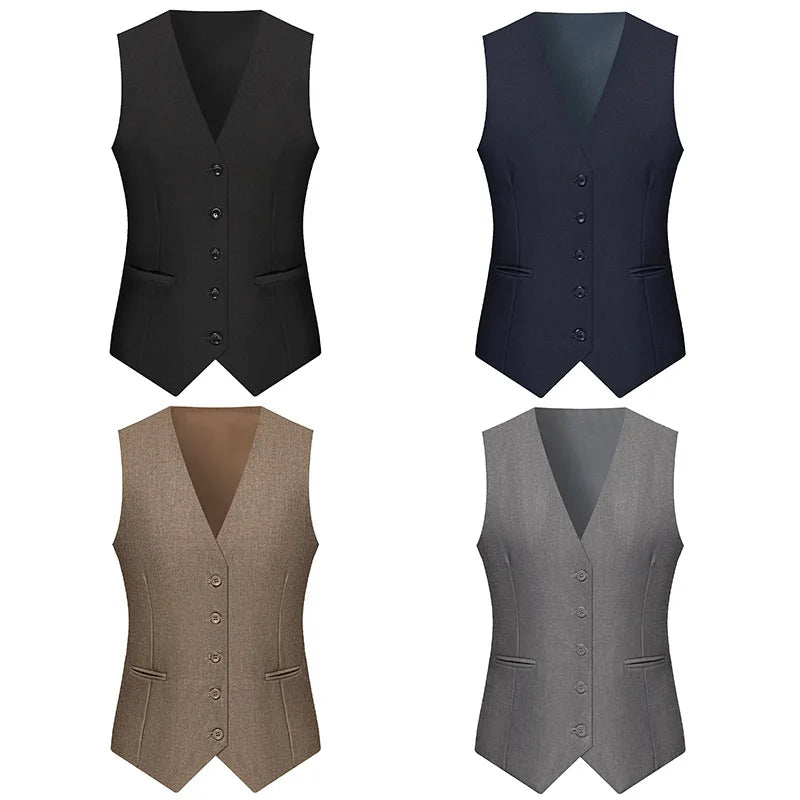 Men's Vest Single Breasted Slim Fit Smart Casual Waistcoat for Wedding & Business