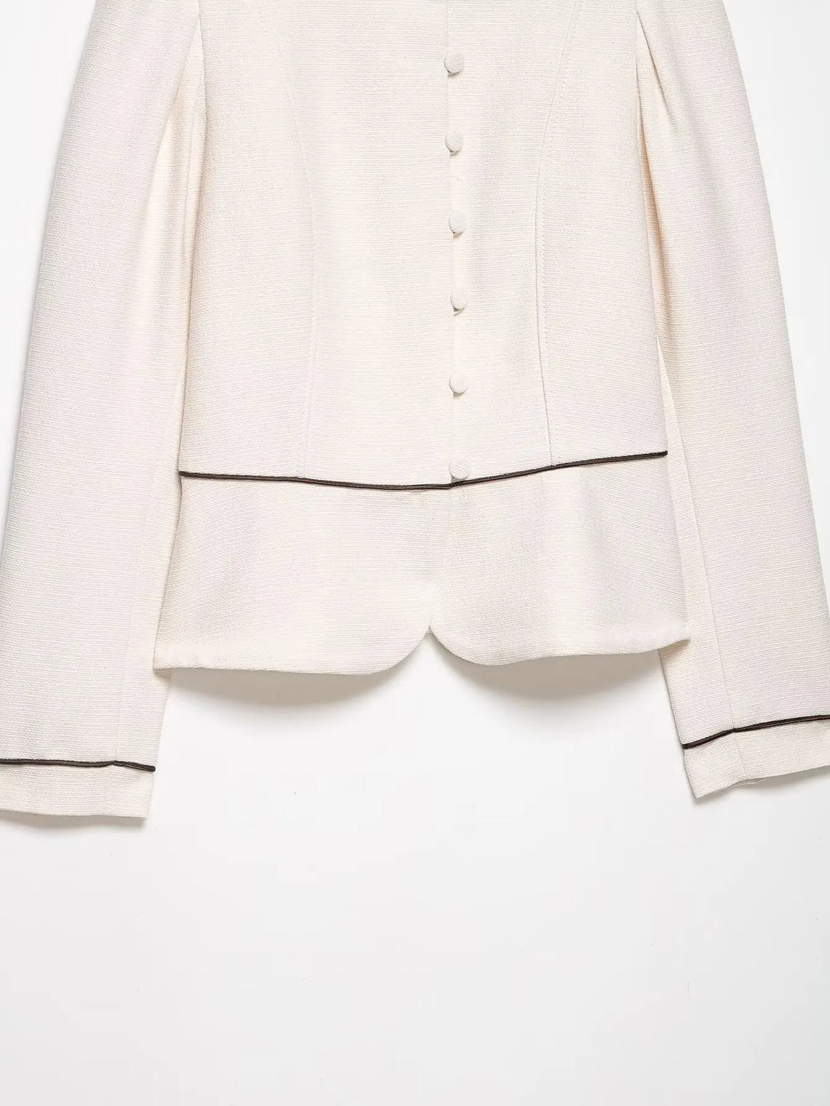 2026 Women Spring Elegant Single Breasted Stand Collar Long Sleeves Short Coat Woman Fashion Casual Beige Tweed Blazer Jacket