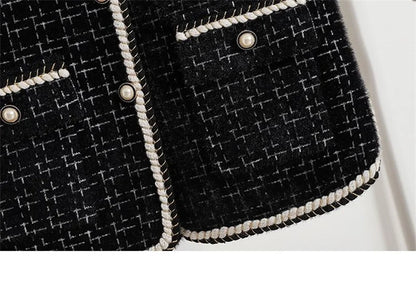 Women's Contrast Knitted Vest New Autumn Short Sleeveless Jacket V-neck Single Breasted Waistcoat Female Coats Chaleco Mujer