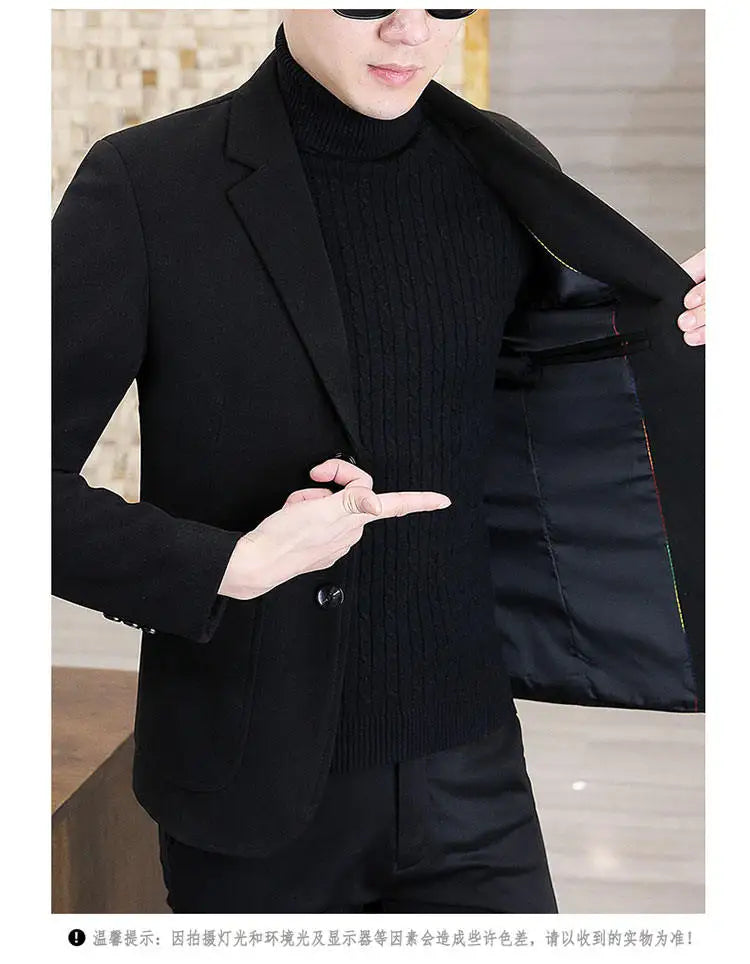 Blazer  New Stylish and Slimming Middle-aged Business Casual Solid-color Wedding Banquet Host Men Outdoor Performance Blazer